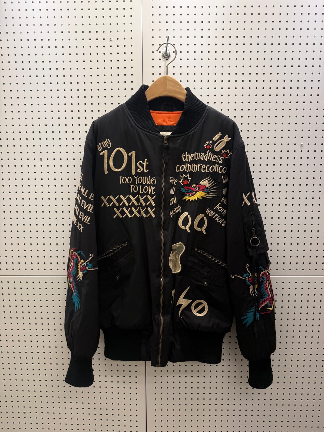 빈티지 드래곤 자수 MA-1 자켓 U465 상품이미지2