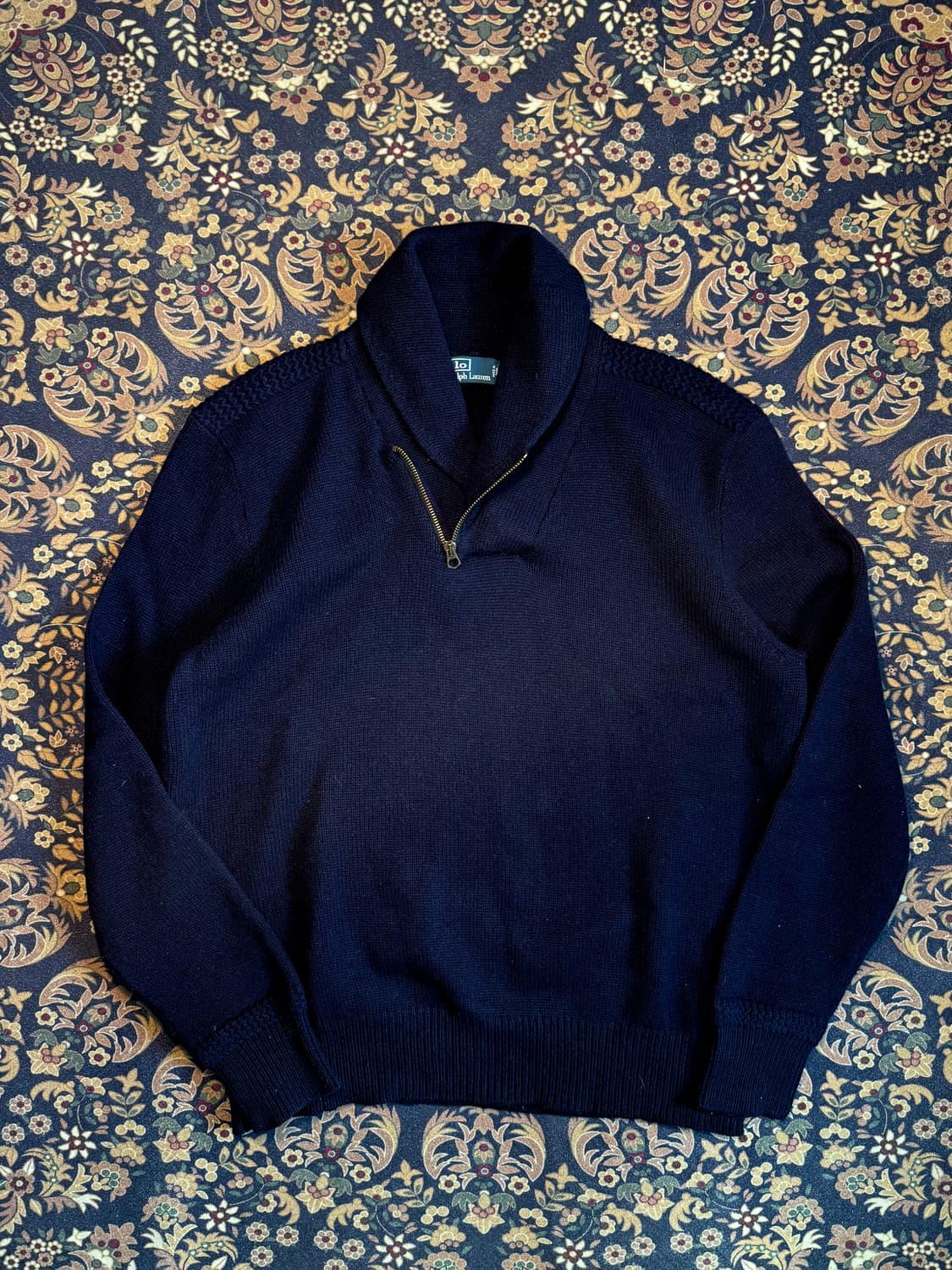 폴로 램스울 숄카라 집업 나트 스웨터 상품이미지1