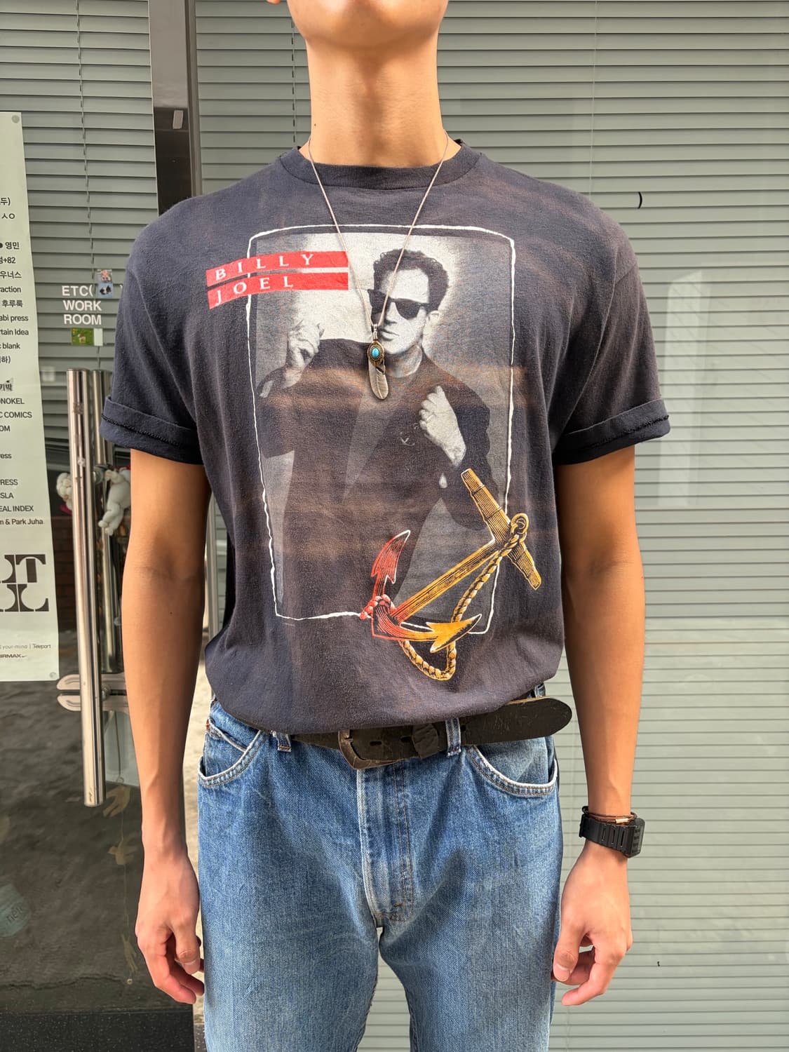 89-90 Billy Joel Storm Front tour T-sh 상품이미지3
