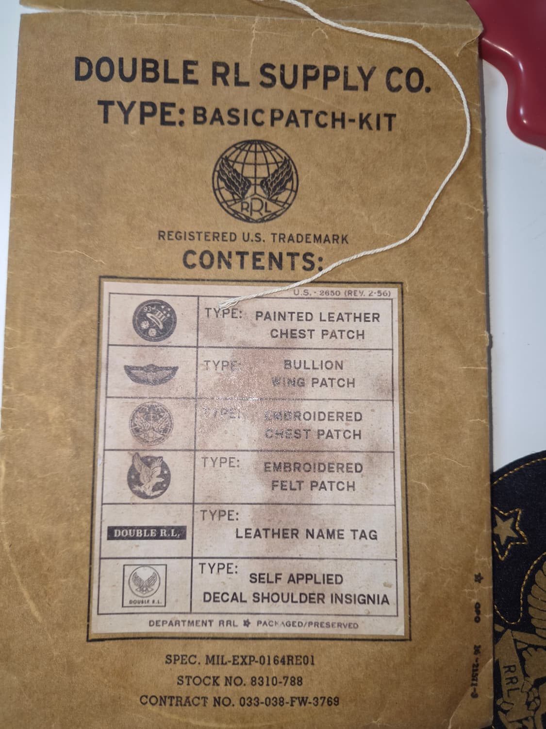 RRL 더블알엘 네임 태그, 패치 키트 상품이미지1