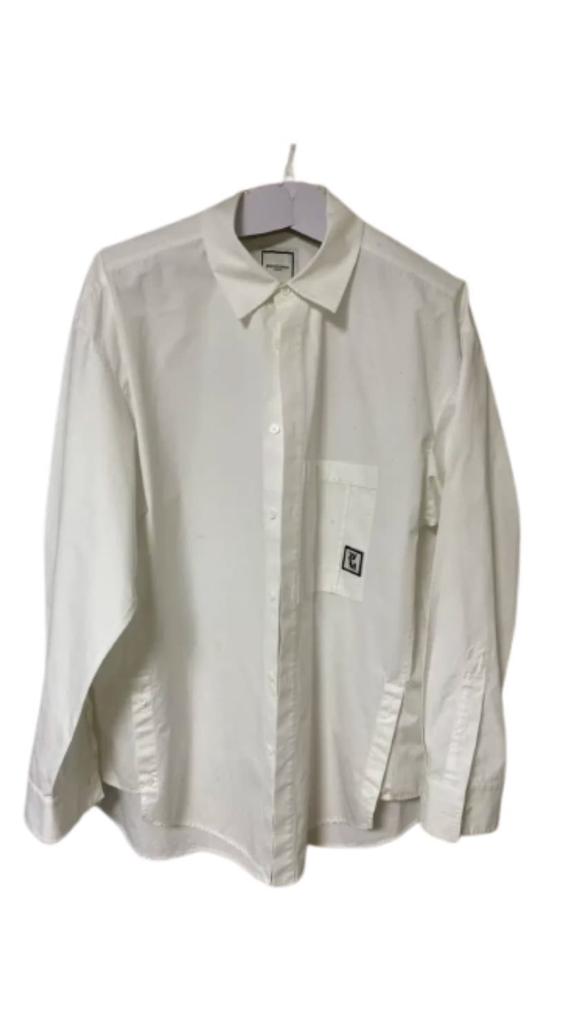 우영미 백로고 화이트 셔츠 50 상품이미지2