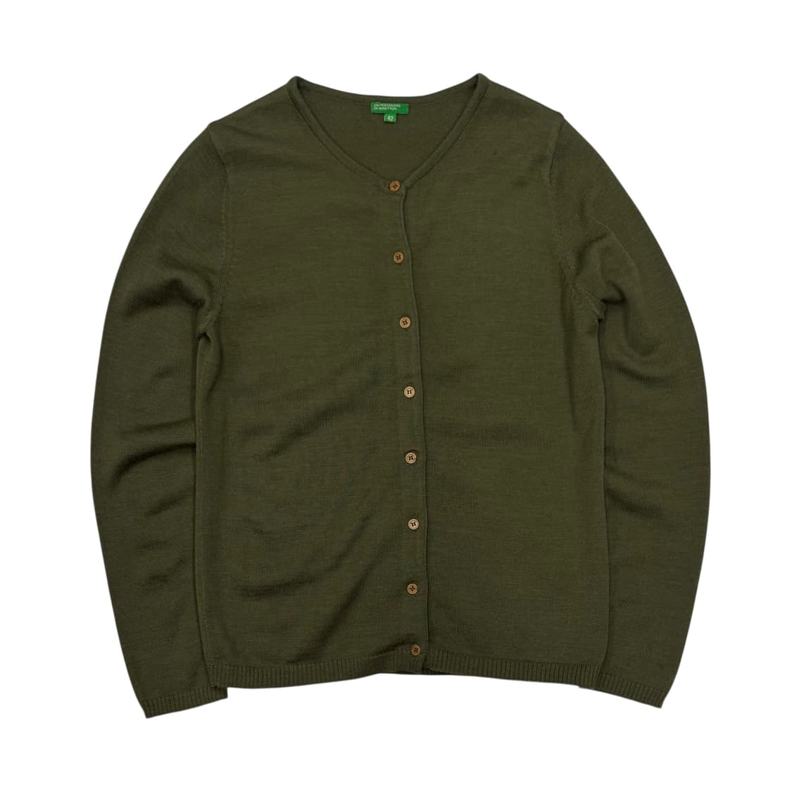 Benetton 베네통 올리브그린 가디건 42 상품이미지1