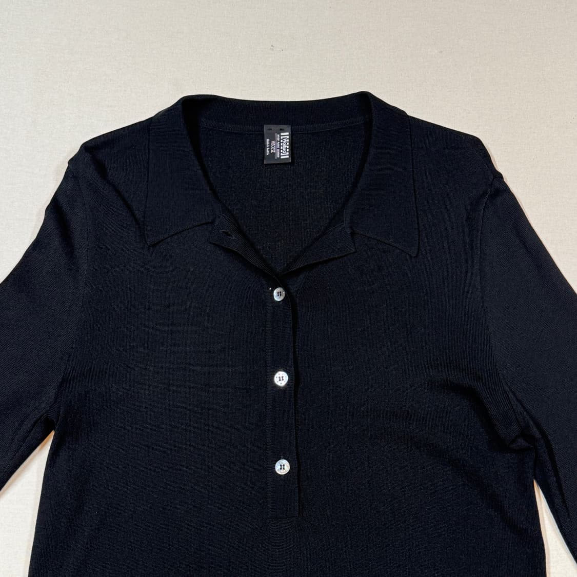 M) 월포드(Wolford) 비스코스 헨리넥 카라 니트 상품이미지3