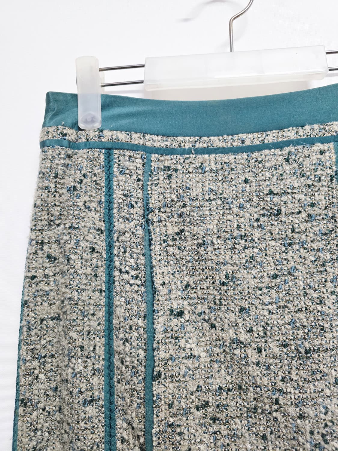 마인 트위드스커트 청록색 포인트 상품이미지2