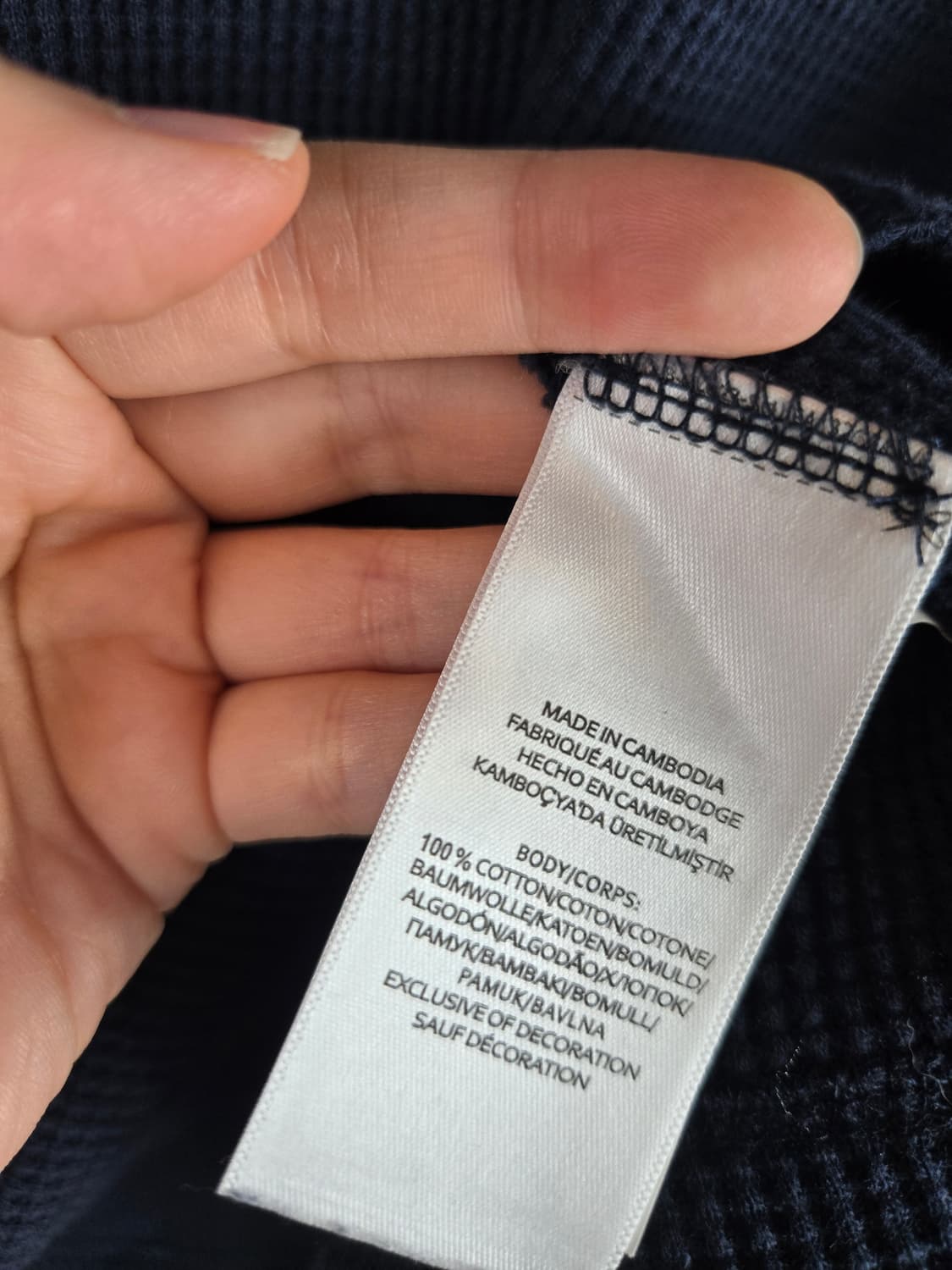 [무료배송]폴로 랄프로렌 L 여성 와플 라운드넥 긴팔 티셔츠 네이비 상품이미지9