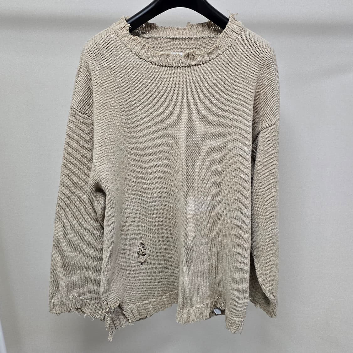 메종 마르지엘라 백 스티치 디스트레스드 니트 xxl사이즈 판매 상품이미지1