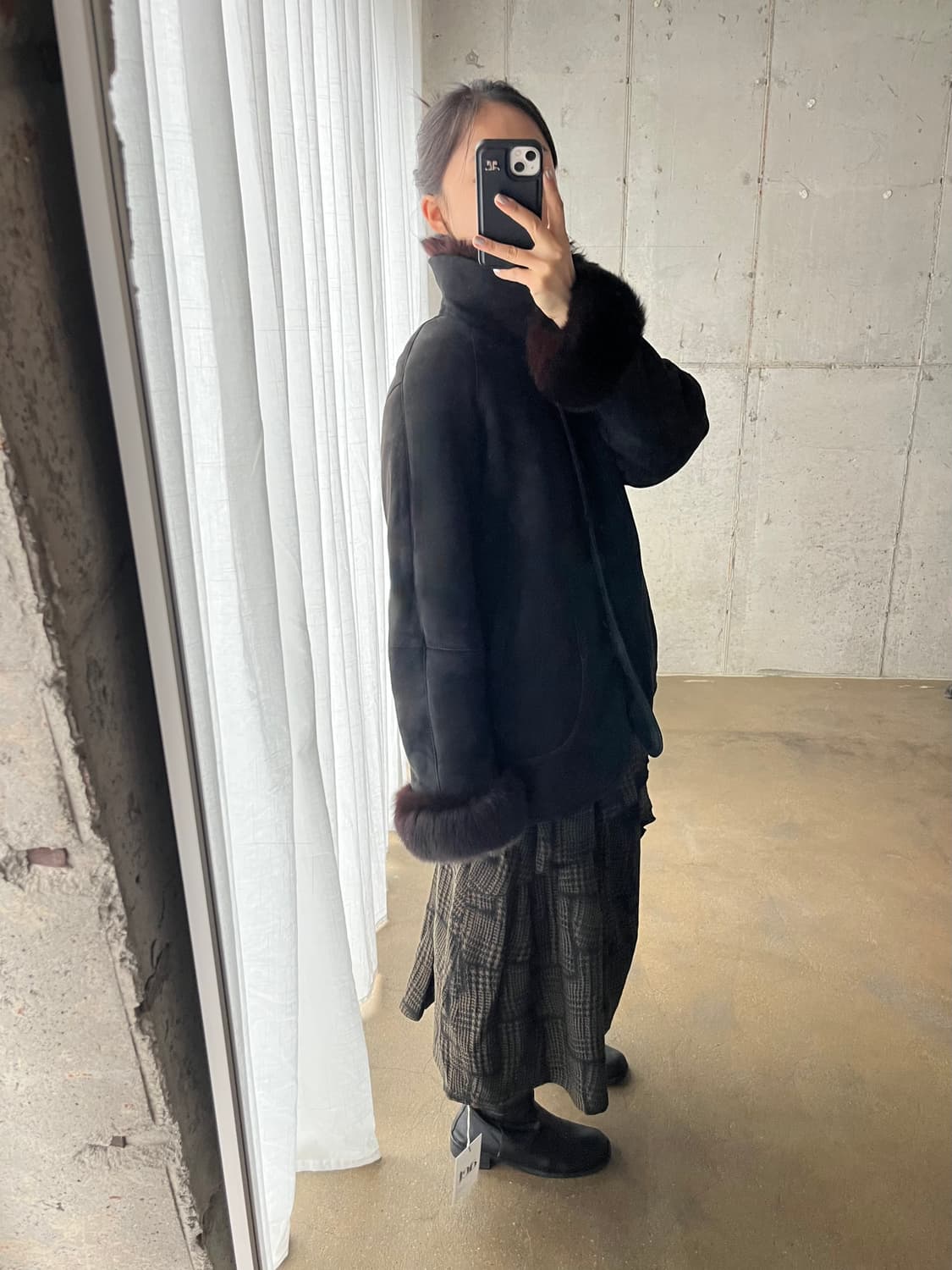 90s PIERRE CARDIN 피에르가르뎅 램스킨 자켓 상품이미지3