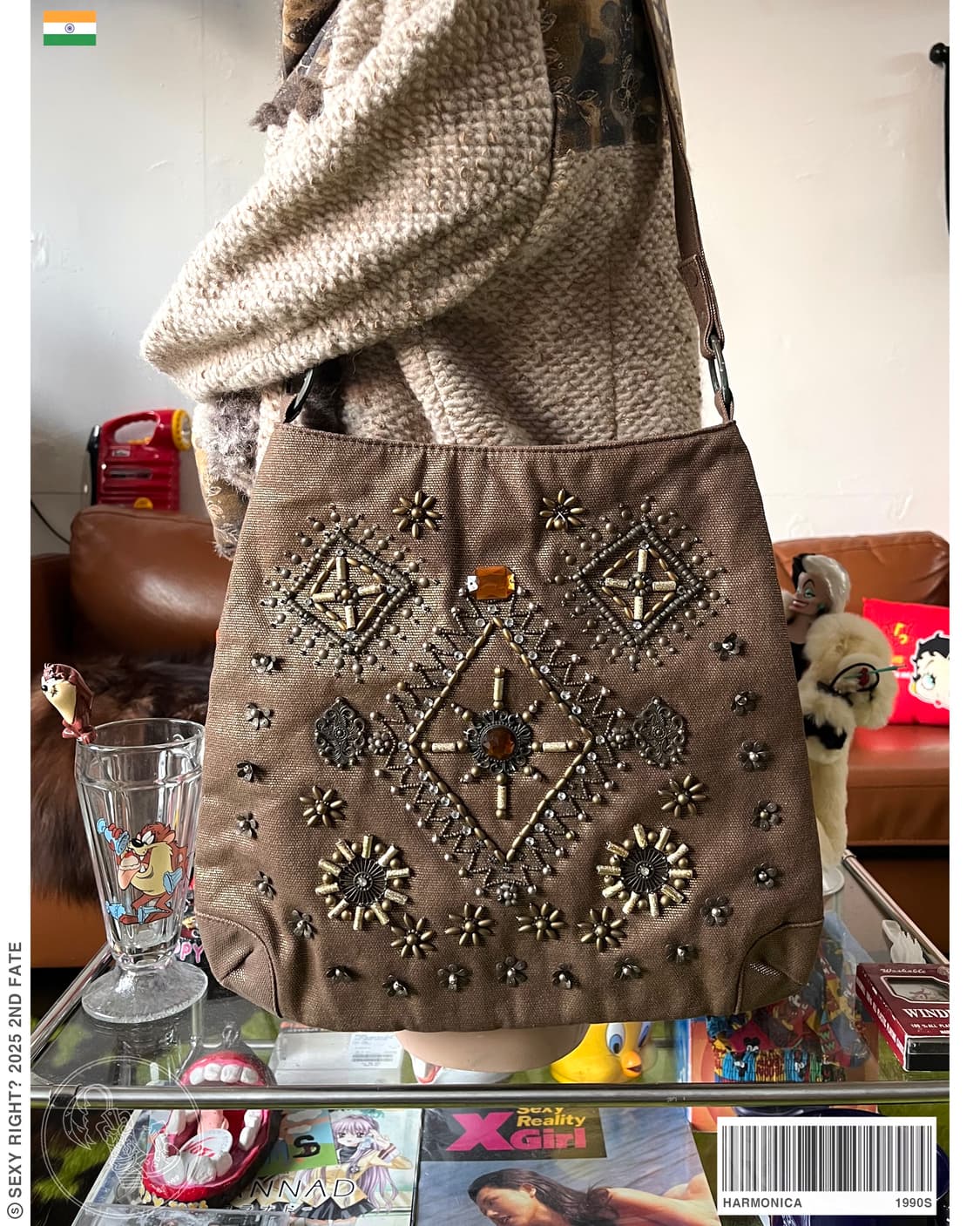 ~1990s Indian Jewelry Trim Shoulder Bag 상품이미지1