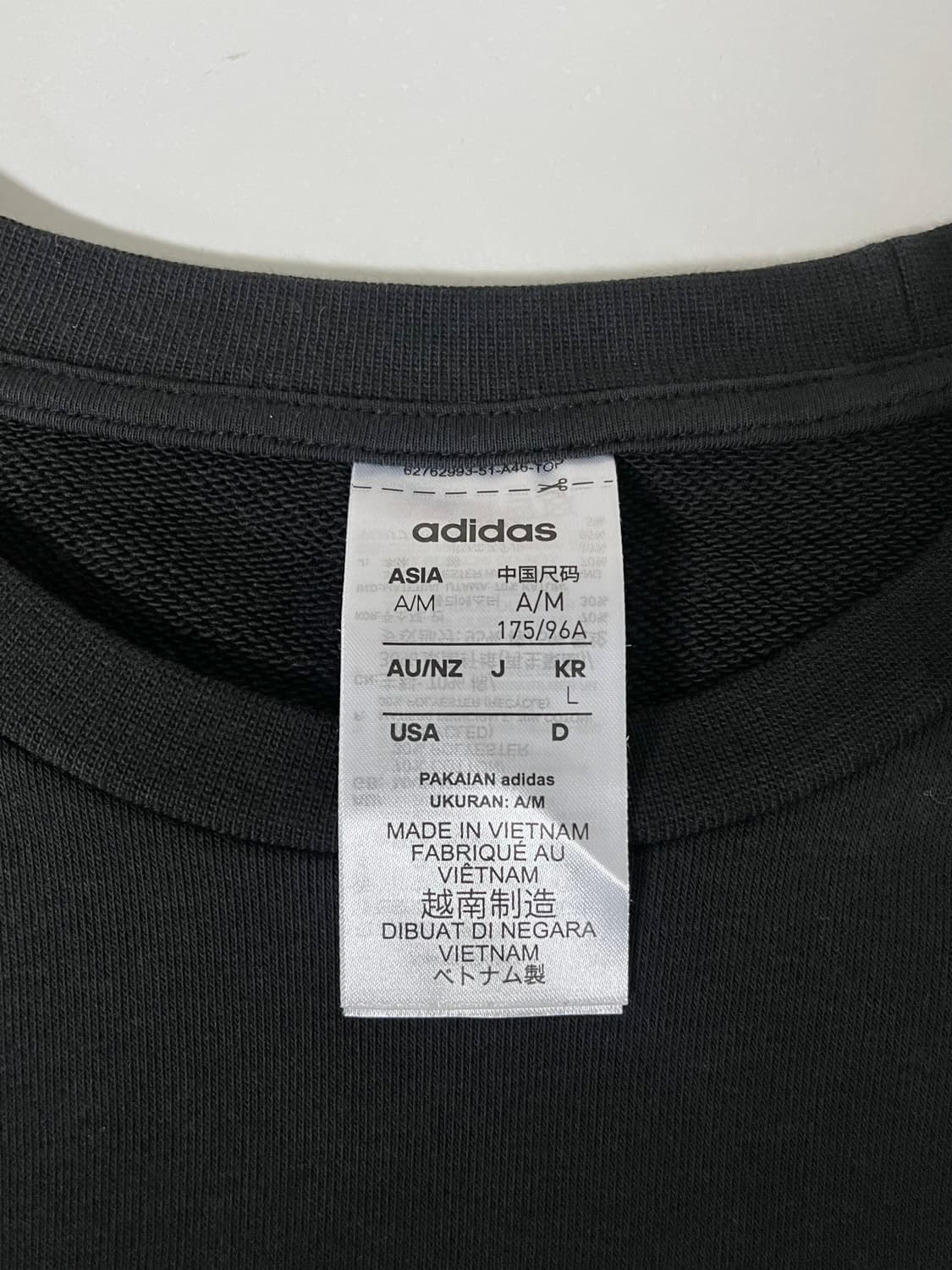 L) 아디다스 3S 맨투맨 블랙 상품이미지4