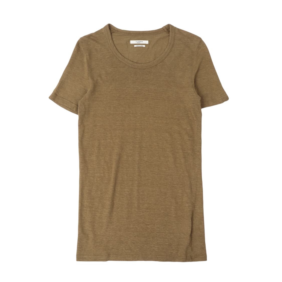 이자벨마랑 카키브라운 린넨 티셔츠 상품이미지1