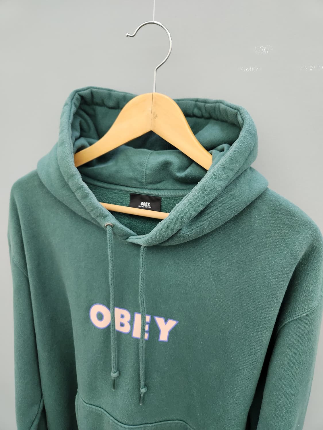 오베이 OBEY 오버핏 그린색 후드티 [2020.11] 상품이미지3