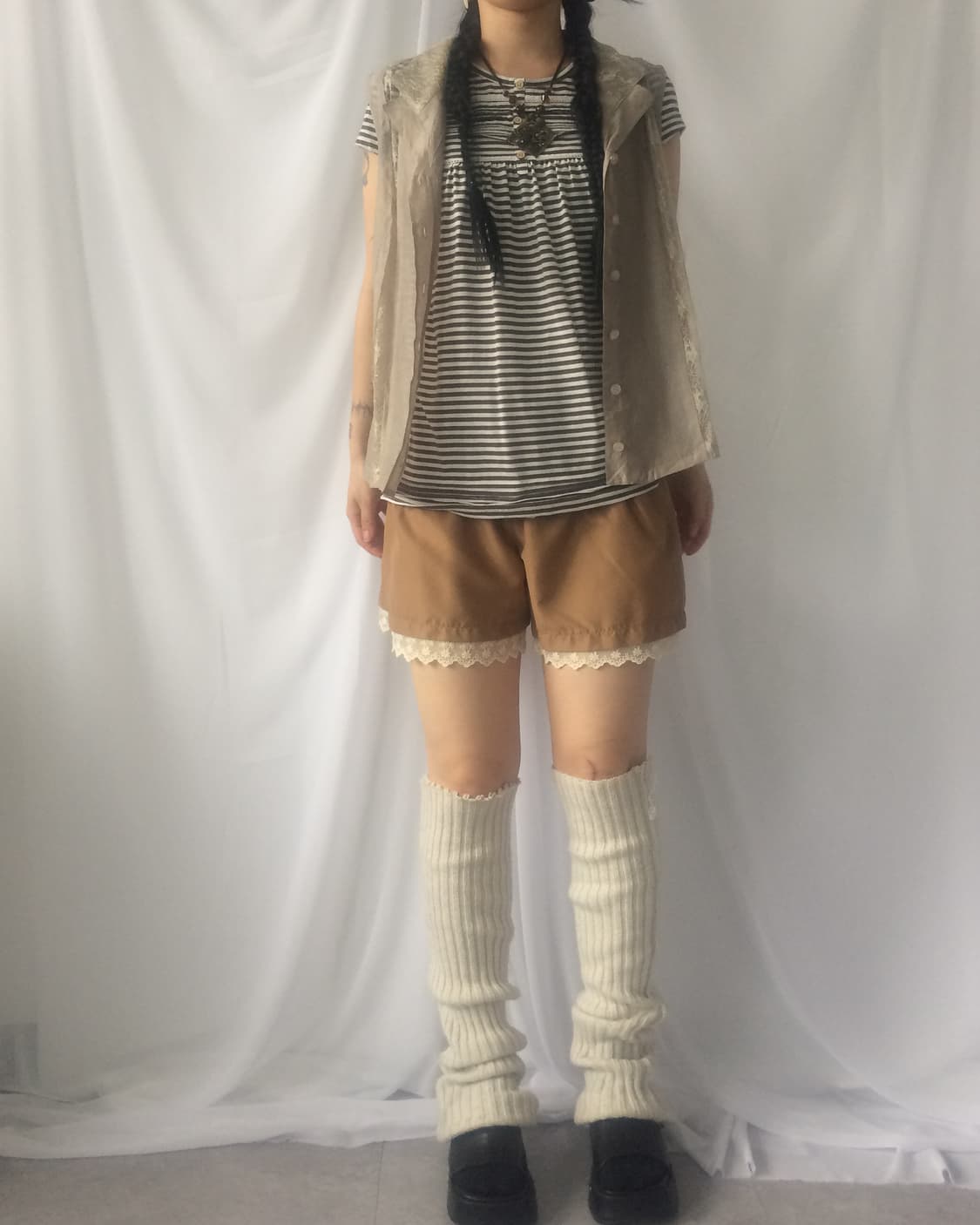 Lace layered vest 상품이미지9