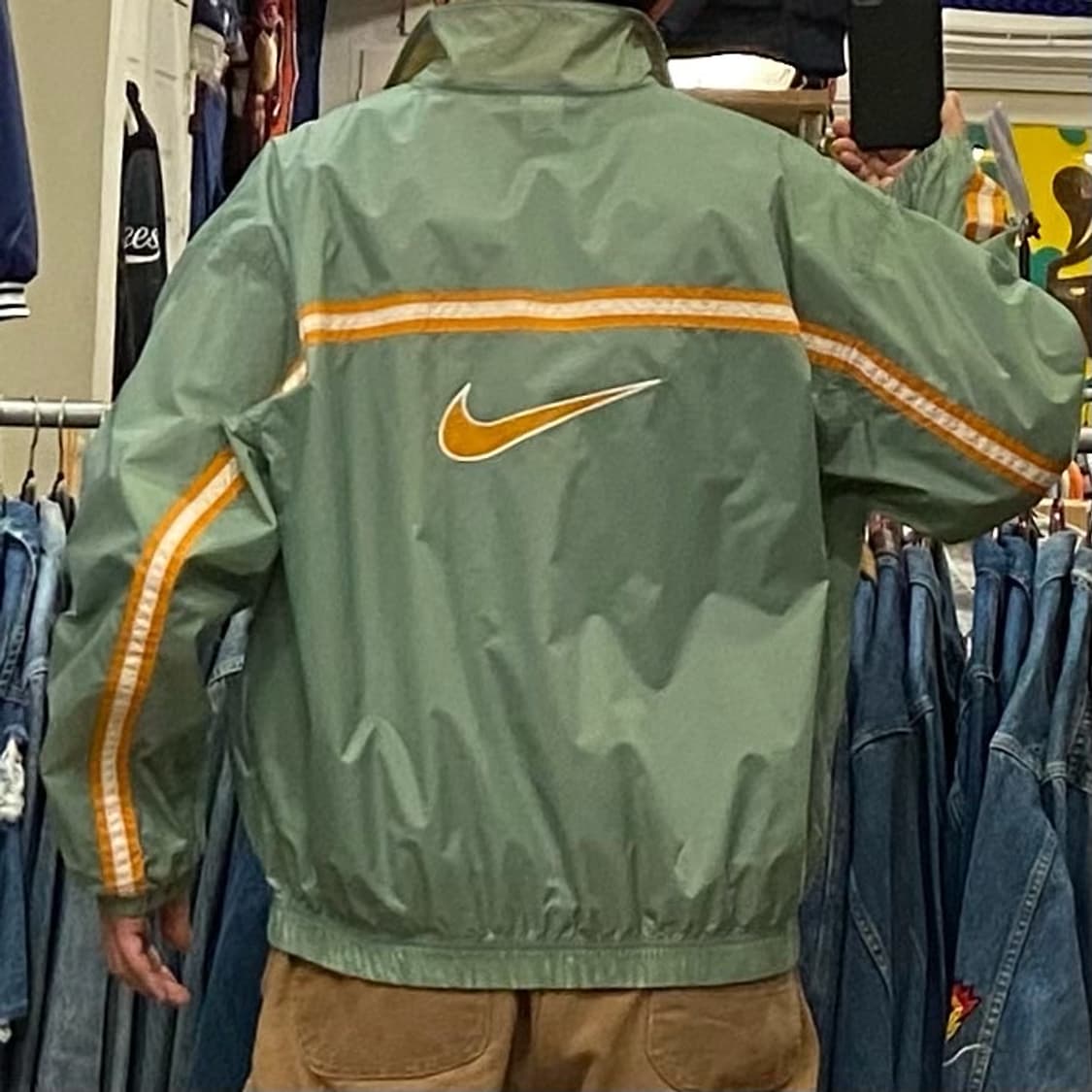 새상품 90s USA 나이키 빅로고 바람막이 상품이미지1
