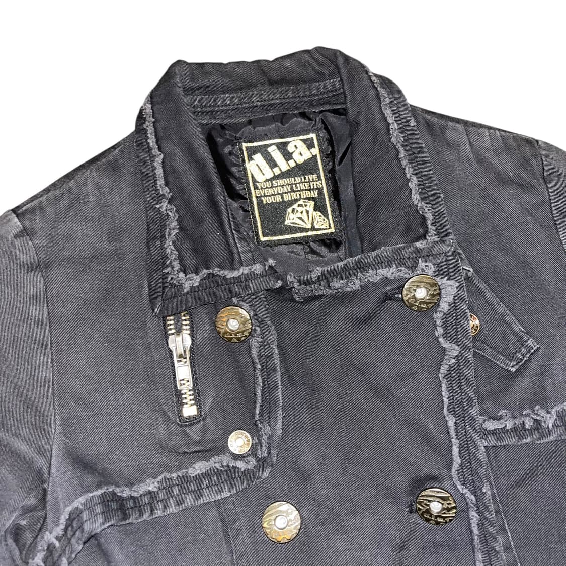 d.i.a 다이아 벨티드 흑청자켓 갸루y2k펑크 상품이미지4