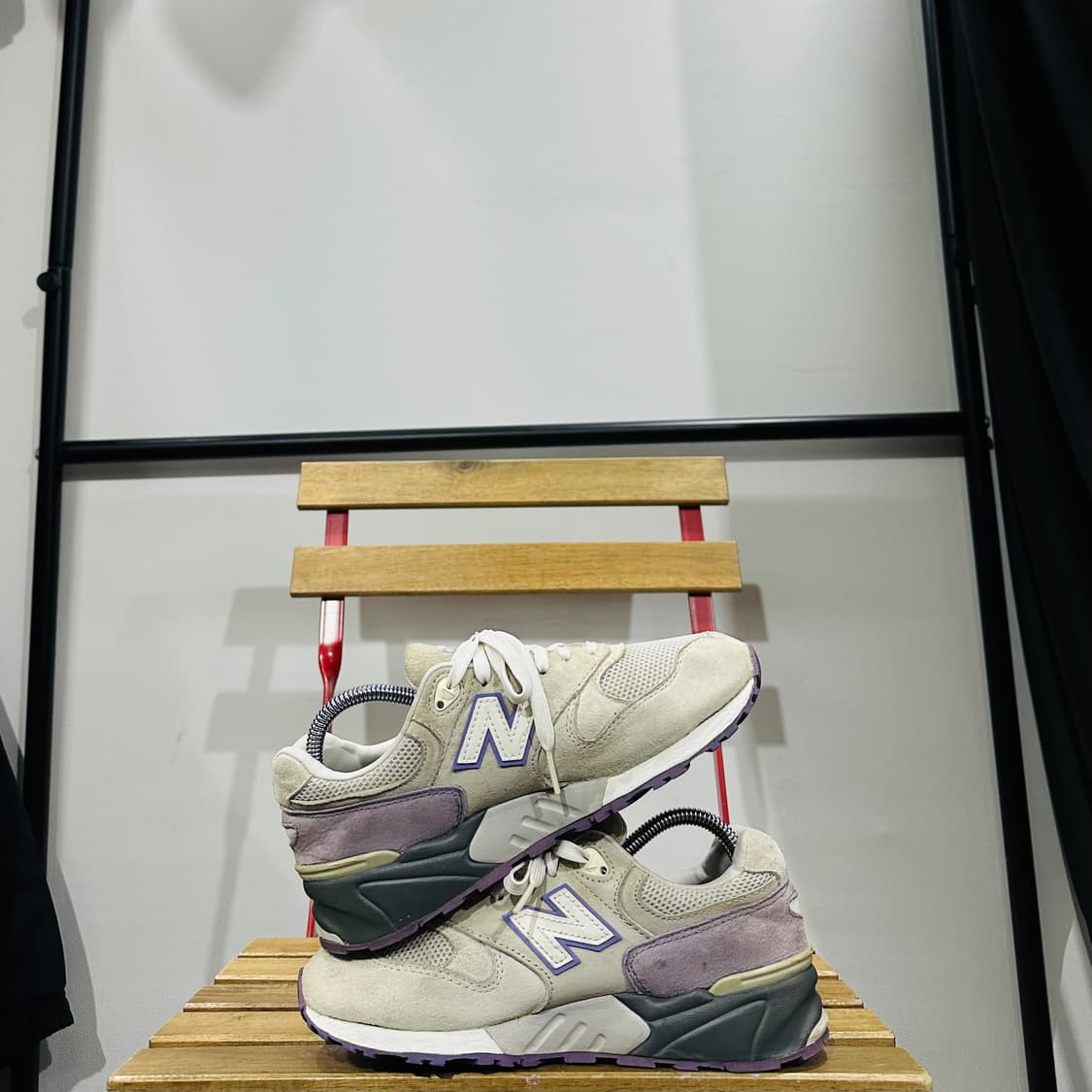 240) 뉴발란스 운동화 여성 여자 신발 999 아이보리 퍼플 상품이미지7