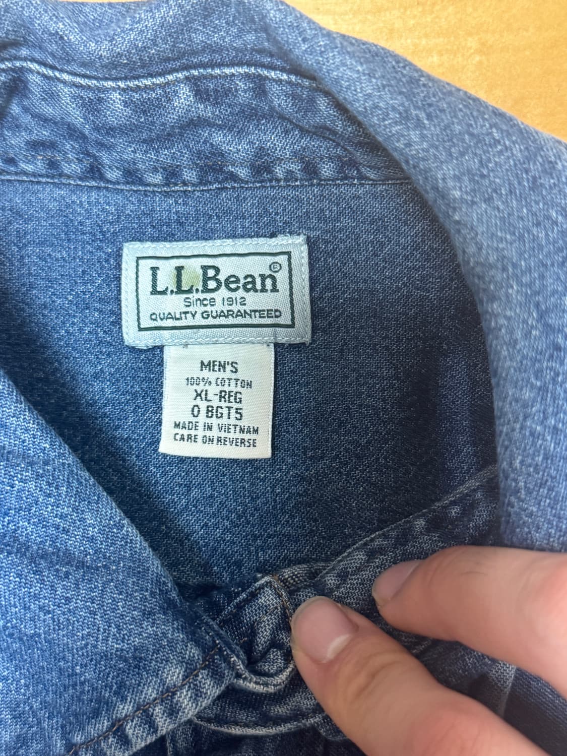 LL Bean 엘엘빈 데님 셔츠 XL 상품이미지3