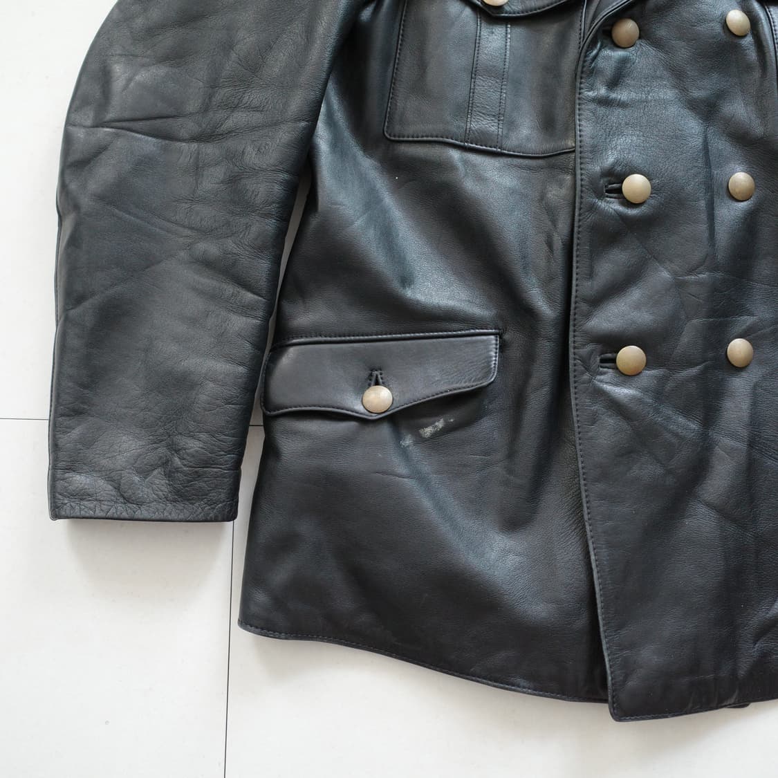 80s German Polizei 독일 경찰 레더 가죽 자켓 105 상품이미지4