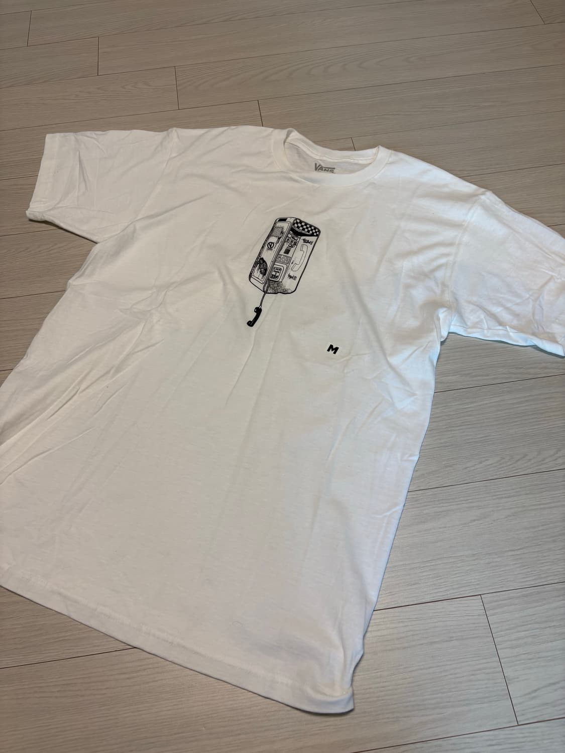 반스 프린팅 티셔츠 화이트 M 상품이미지2