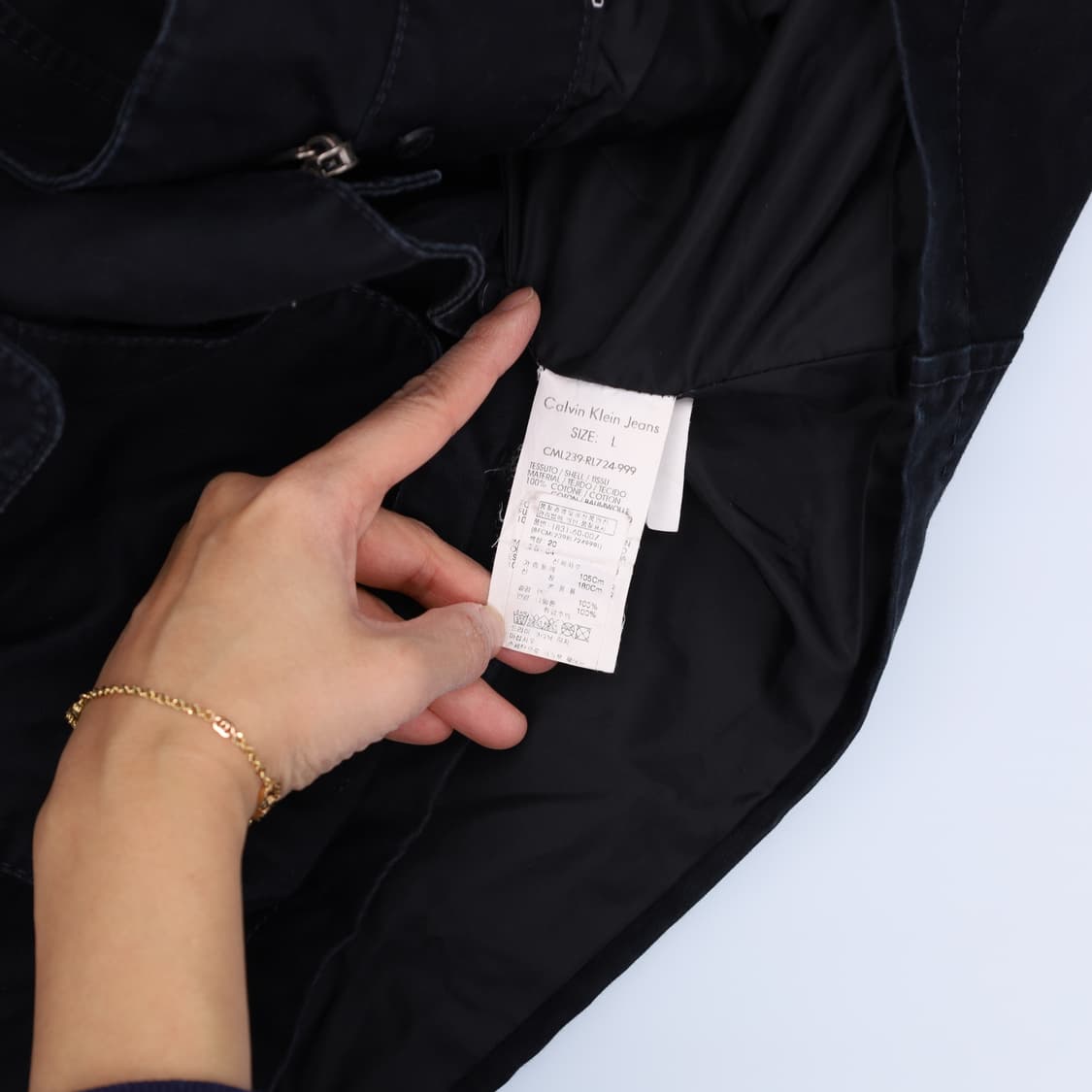 [L] 캘빈클라인 빈티지 누빔 야상 자켓 1217H1 상품이미지6