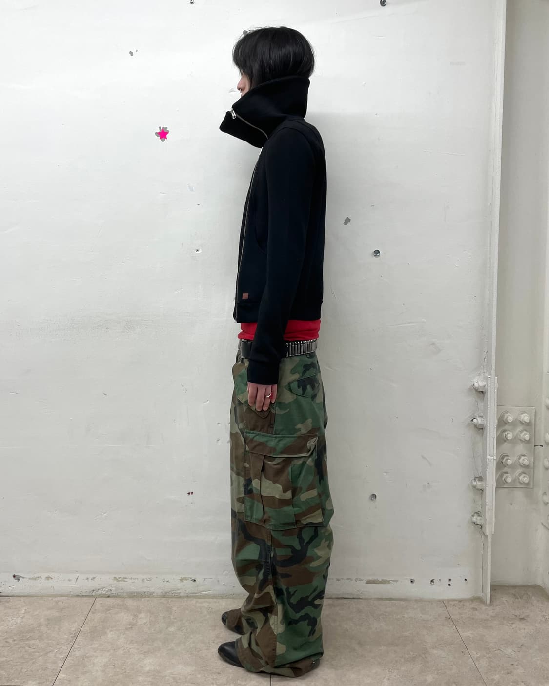 High-neck asymmetric  activity jacket 상품이미지6