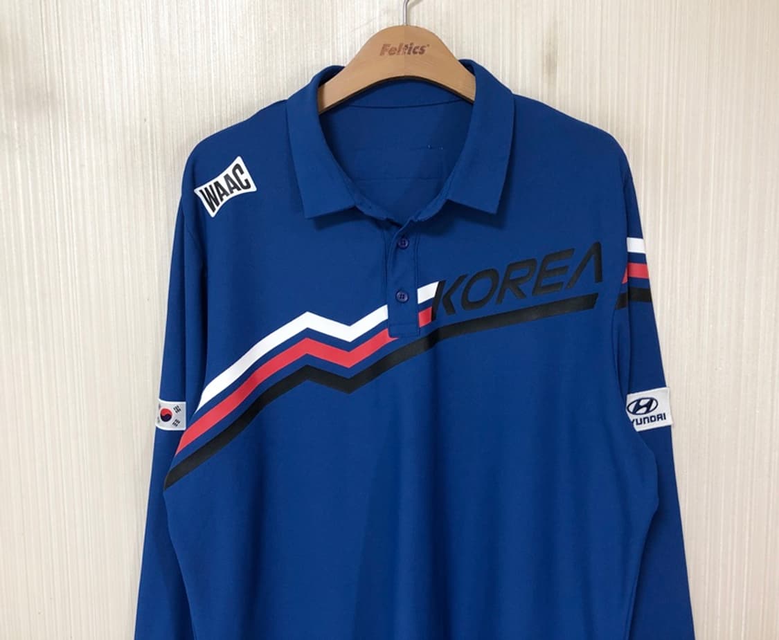 왁(WAAC)골프 국대KOREA 골프국대 선수지급실착 골프셔츠 4(XL) 상품이미지2