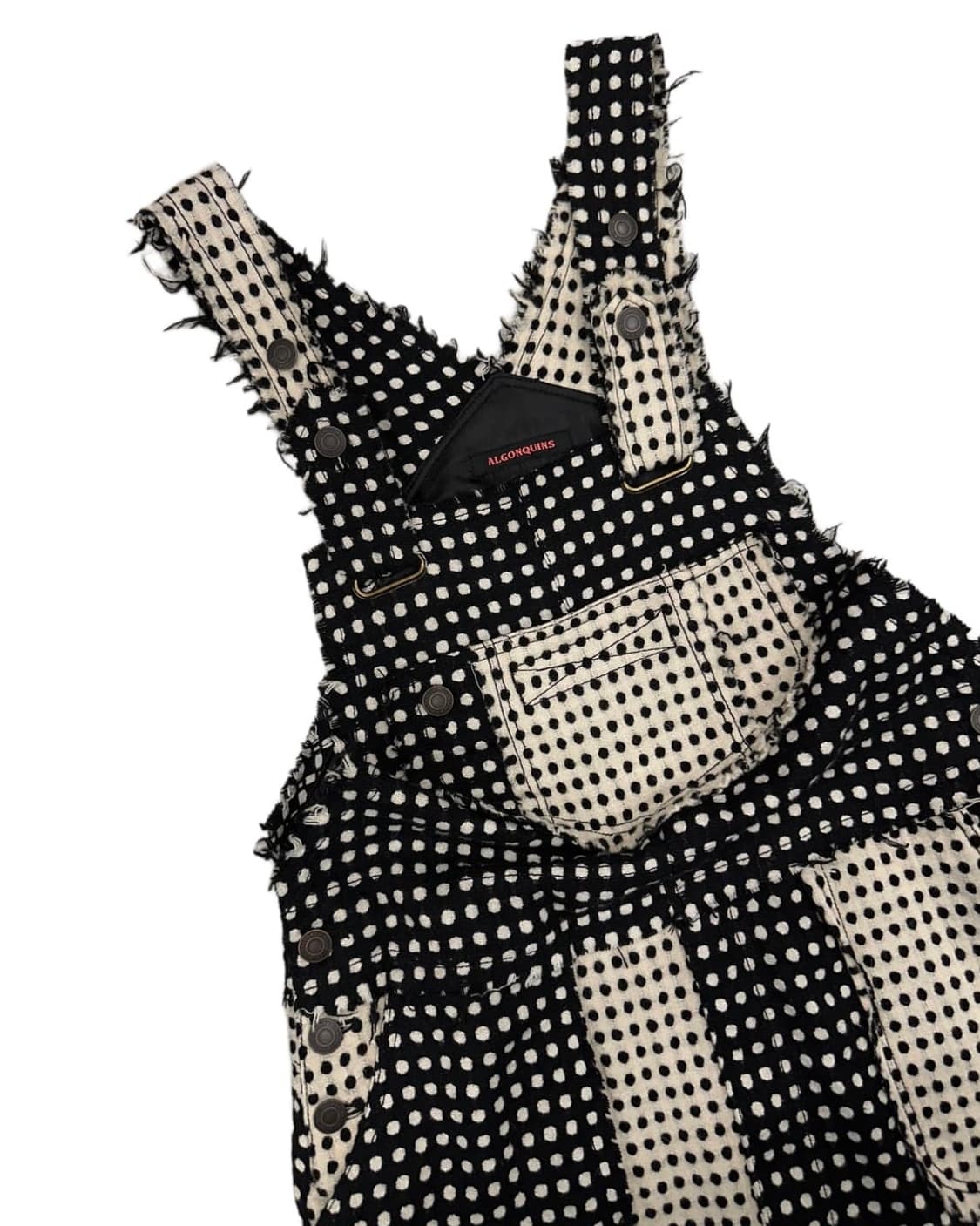ALGONQUINS 그런지 폴카닷 도트 오버롤 멜빵 스커트 빈티지 상품이미지4