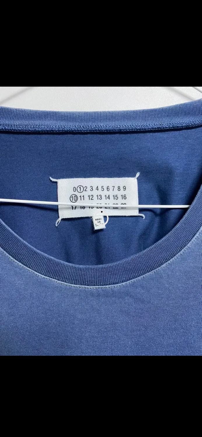 메종 마르지엘라 로고 해비 티셔츠 블루 상품이미지2