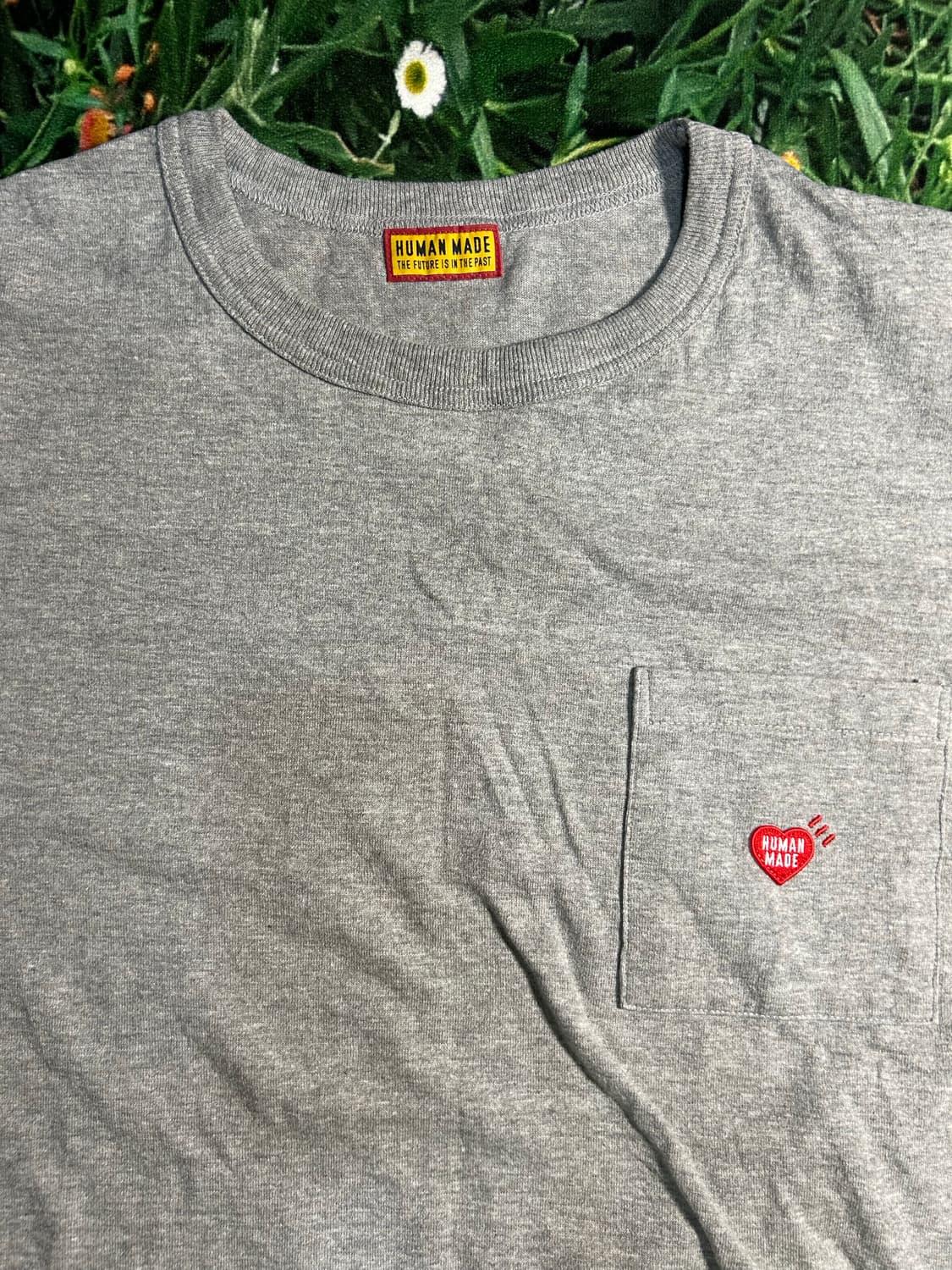 새상품) 휴먼메이드 하트 포켓 티셔츠 그레이 2xl 상품이미지6