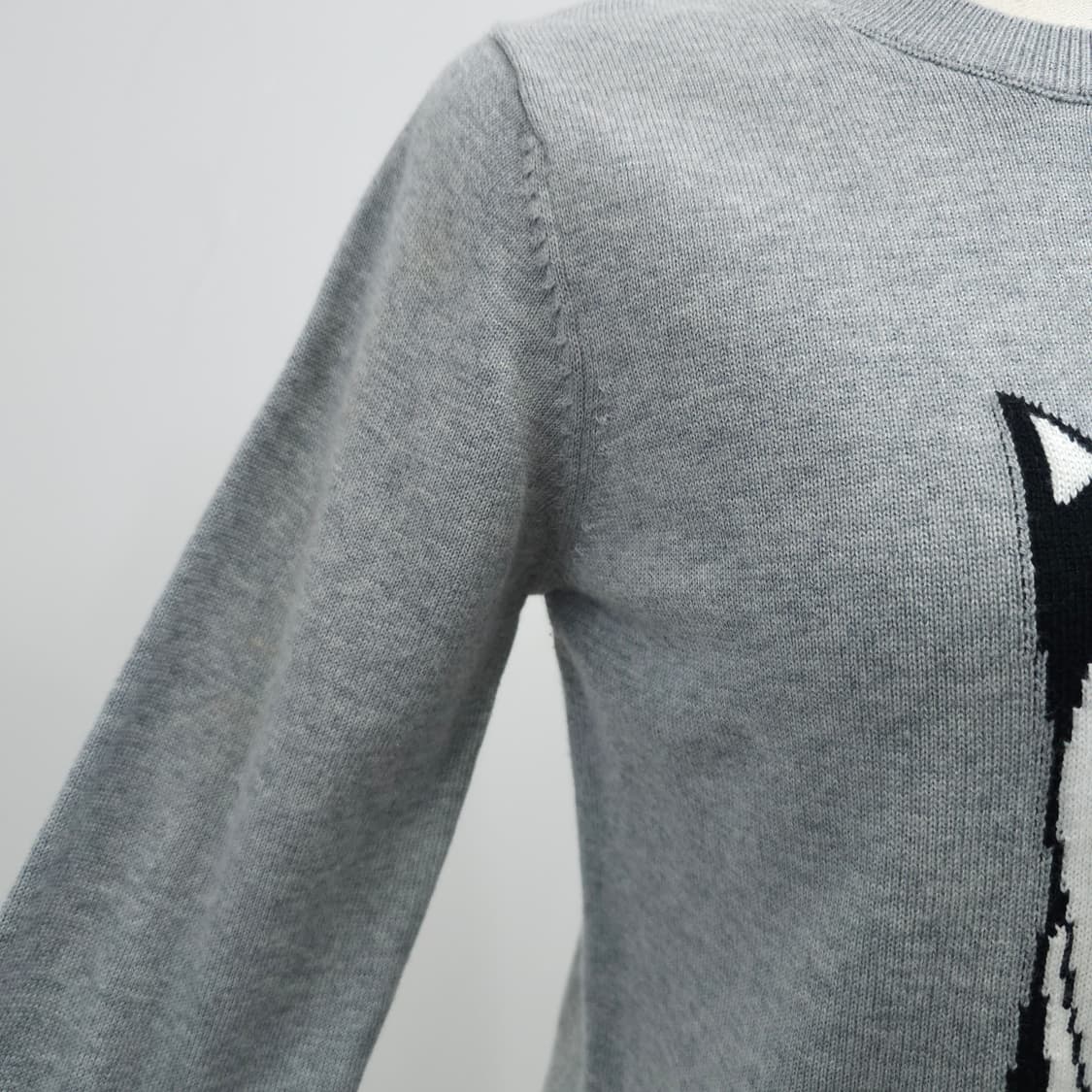 그레이 고양이 프린팅 니트 상품이미지7