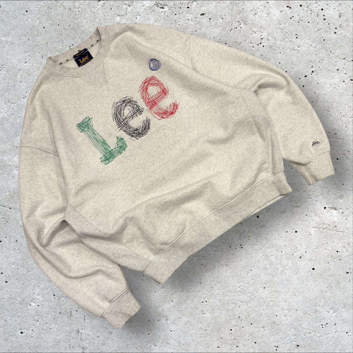 [M] Lee 리 자수 빈티지 스펠아웃 맨투맨 티셔츠 B765 상품이미지1
