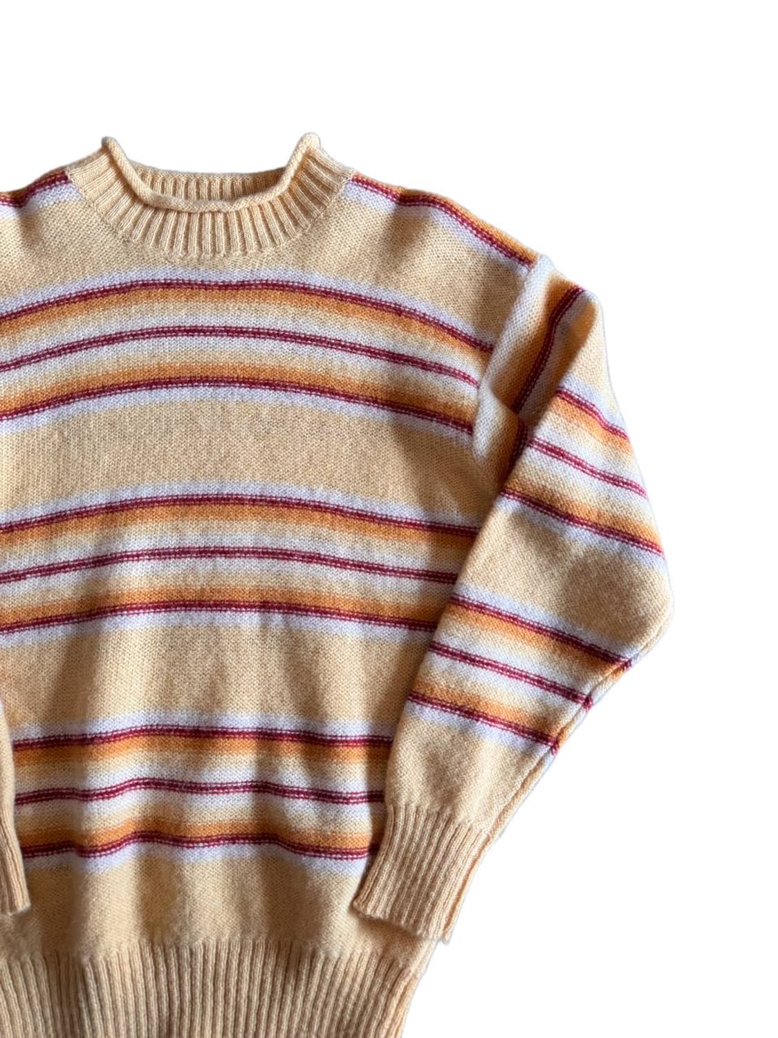 Heant Kitchen roll neck stripe wool swea 상품이미지3