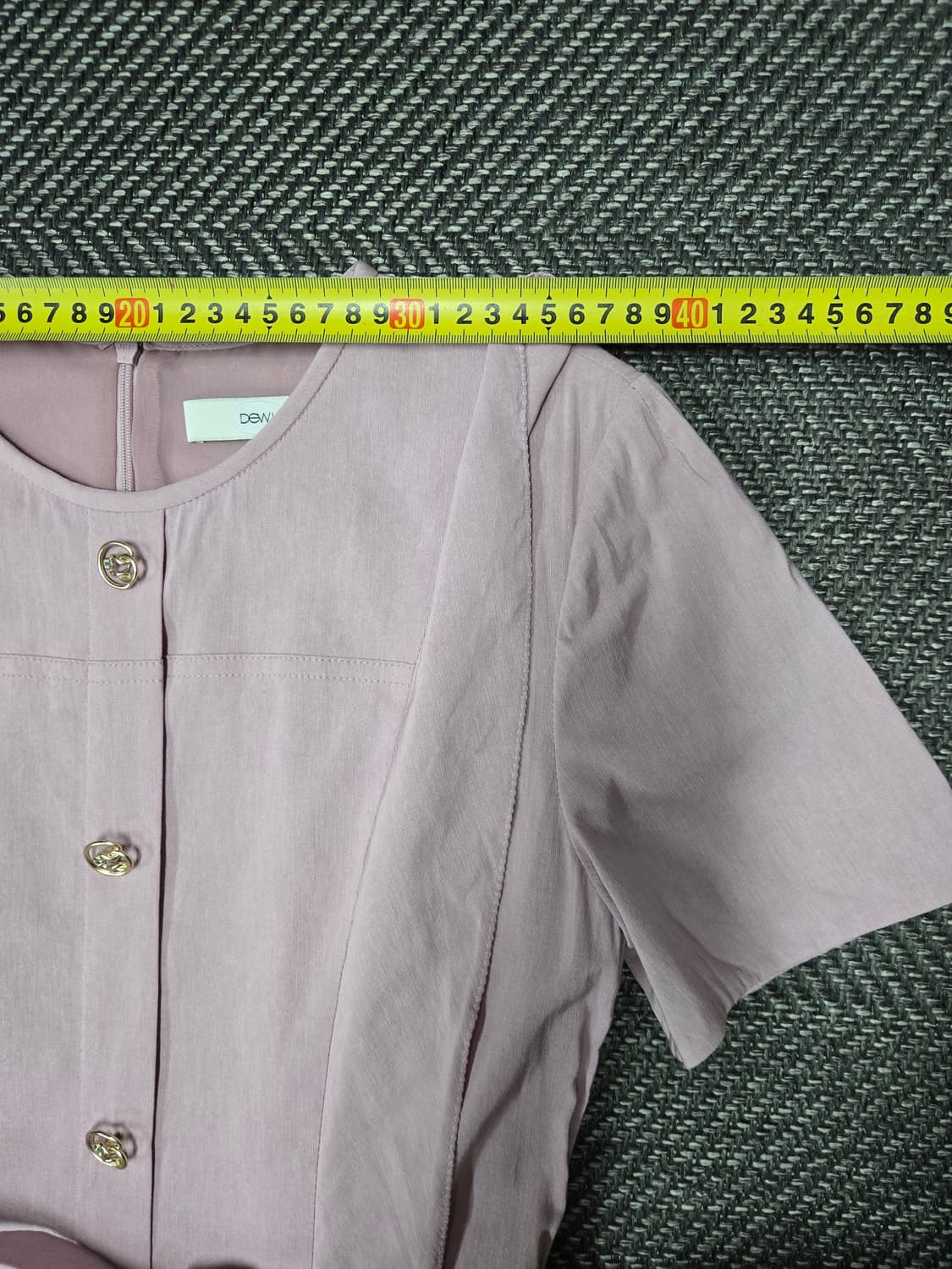 듀엘 프릴 라운드넥 벨티드 원피스 상품이미지6