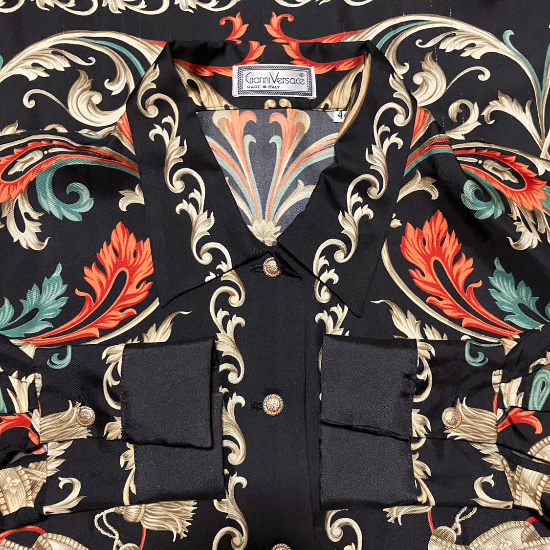 Gianni Versace 베르사체 블랙 아칸서스 바로크 셔츠 105 상품이미지6