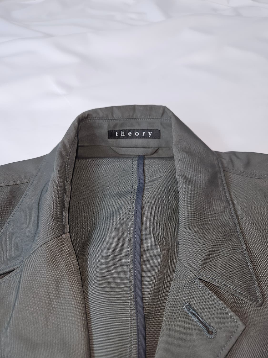 띠어리 옴므 발마칸 레인코트 자켓 올리브 피쉬테일 M 상품이미지2