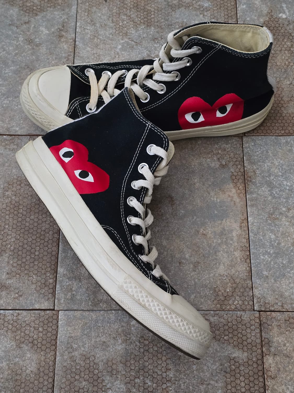 (255)컨버스 꼼데가르송 척 70 하이 블랙 상품이미지8