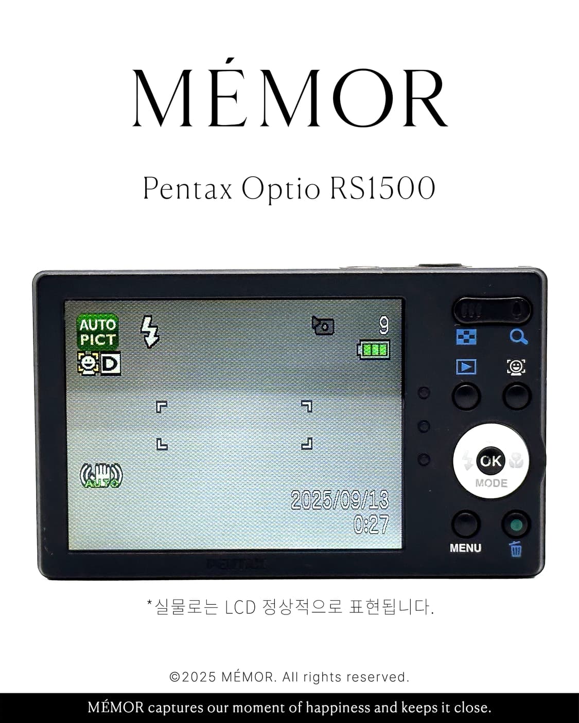 아이브 레이 픽 ✨PENTAX Optio RS 1500 /한국어 지원 상품이미지5