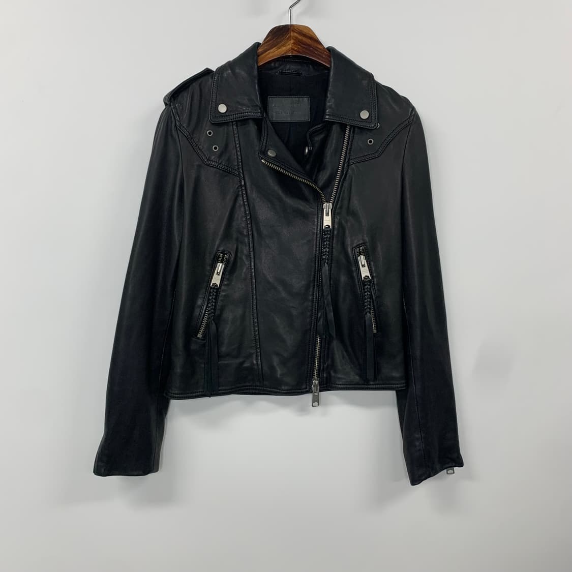 올세인츠 블랙 양가죽 레더 자켓 상품이미지3