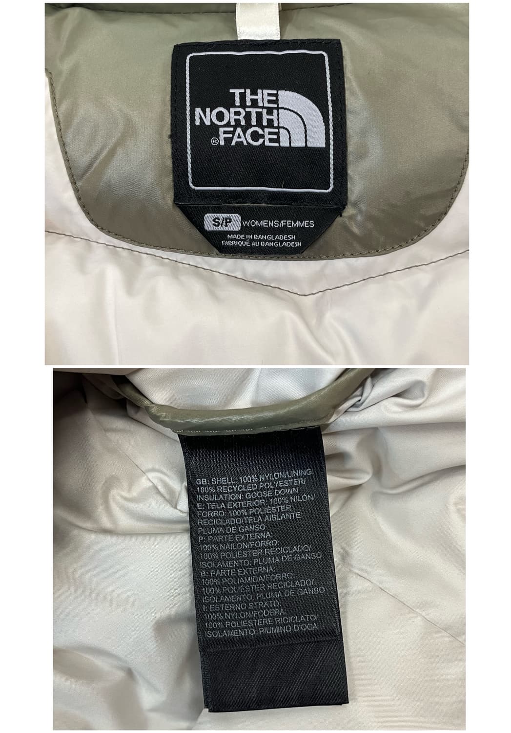 노스페이스 700 다운 패딩 카키 S #csz1757 상품이미지4
