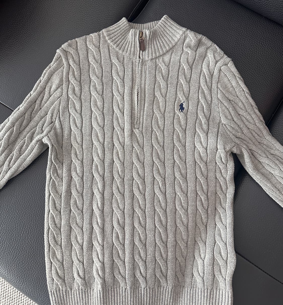 폴로 하프 집업 니트 상품이미지3