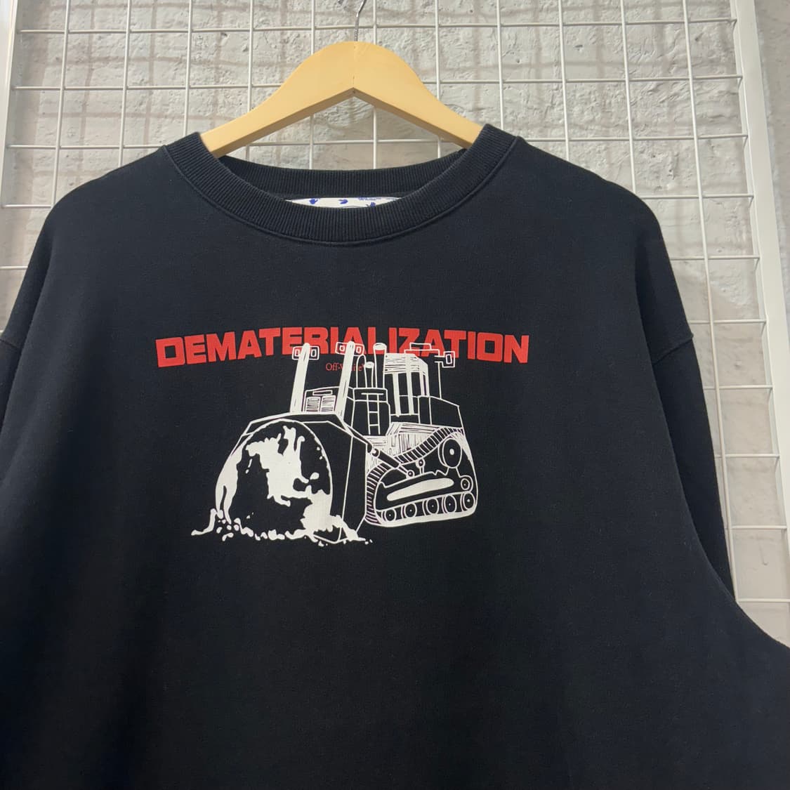 오프화이트 DEMATERIALIZATION 블랙 스웻셔츠 2XL 상품이미지5