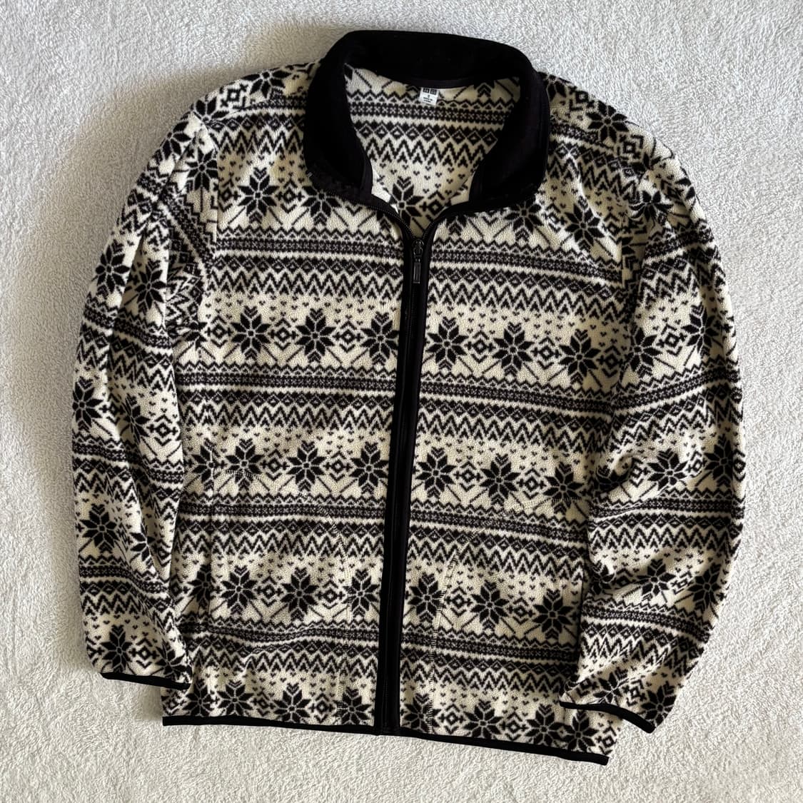 유니클로 일본빈티지 노르딕 패턴 후리스 집업 상품이미지4