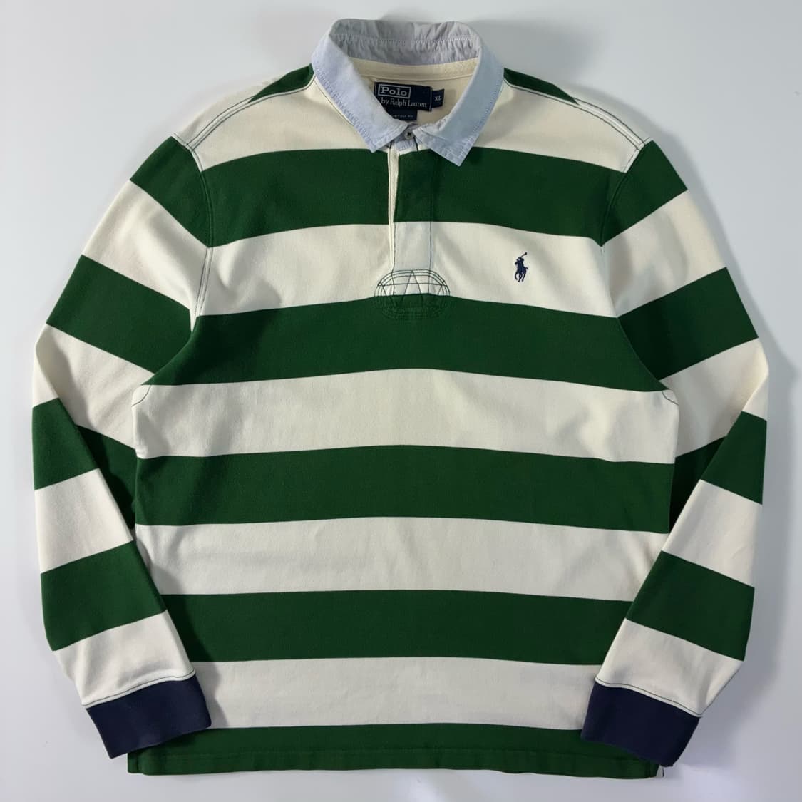 Polo  폴로 랄프로렌 자수 코튼 스트라이프 럭비티   상품이미지1