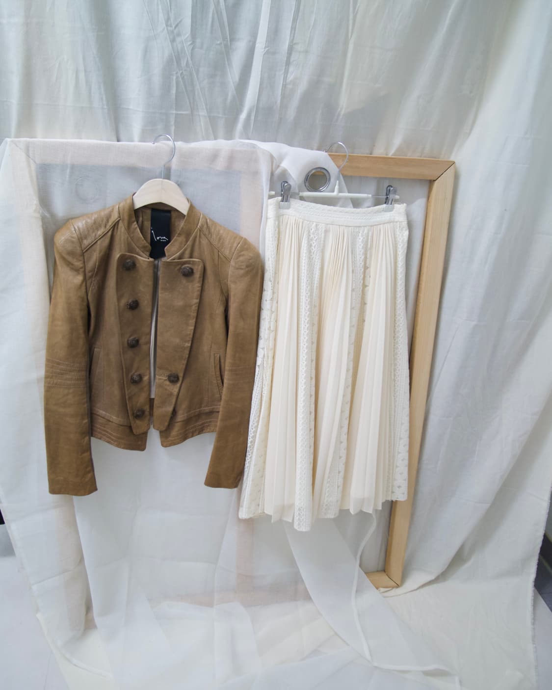 lamb leather stand collar jacket 상품이미지1