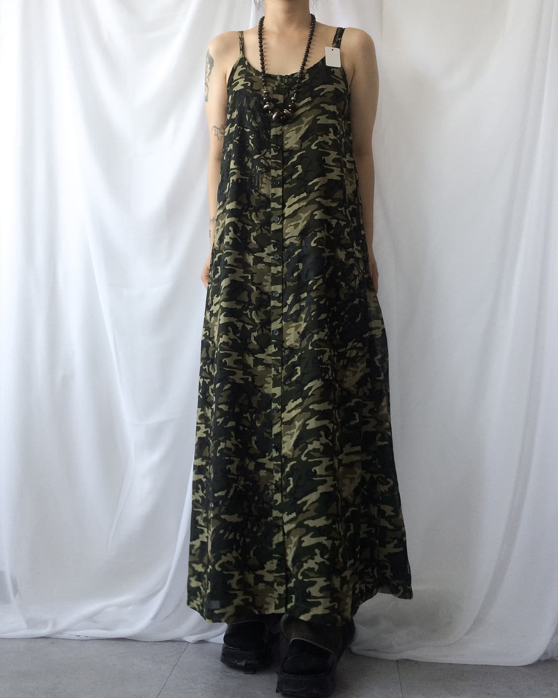 Camo pattern maxi onepiece 상품이미지7