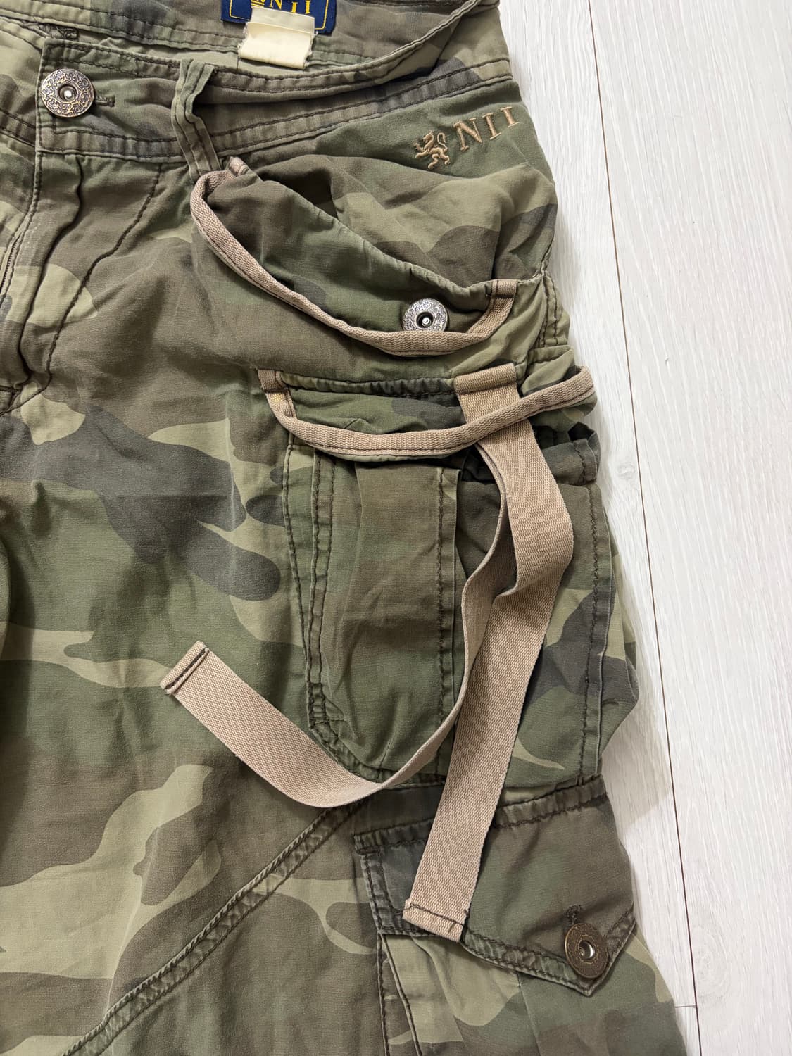 VTG 밀리터리 버뮤다 팬츠 그런지 카모 상품이미지3