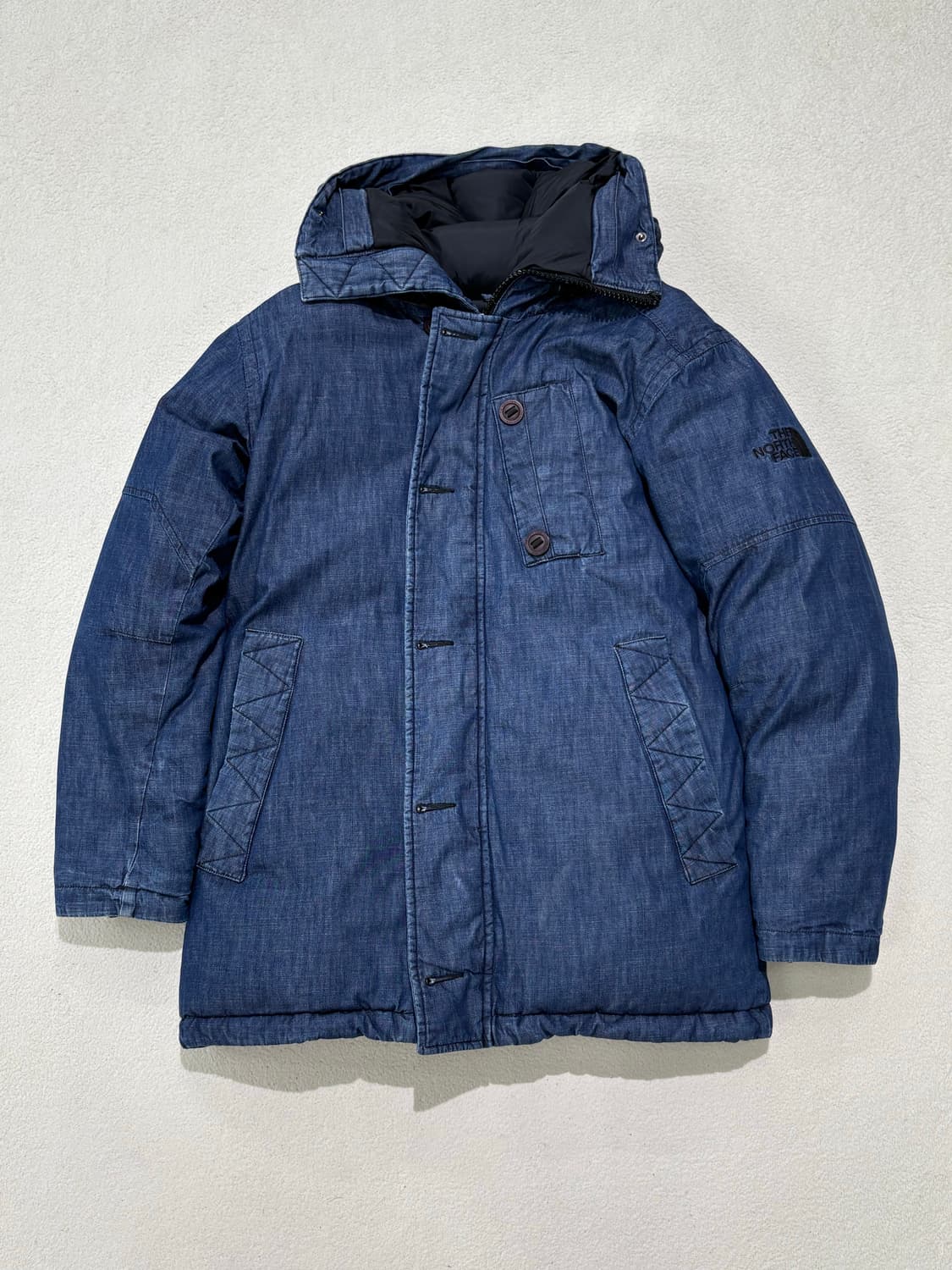 노스페이스 화이트라벨 데님 패딩 100 사이즈 상품이미지1
