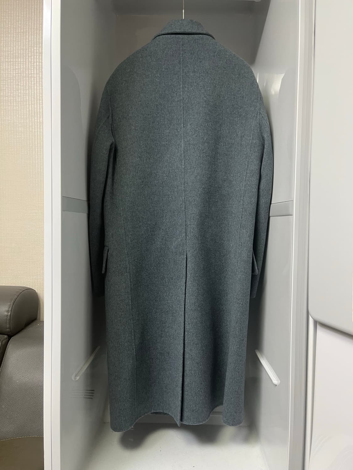 시스템옴므 쿨그레이 캐시미어 핸드메이드 더블 코트 95사이즈 상품이미지2