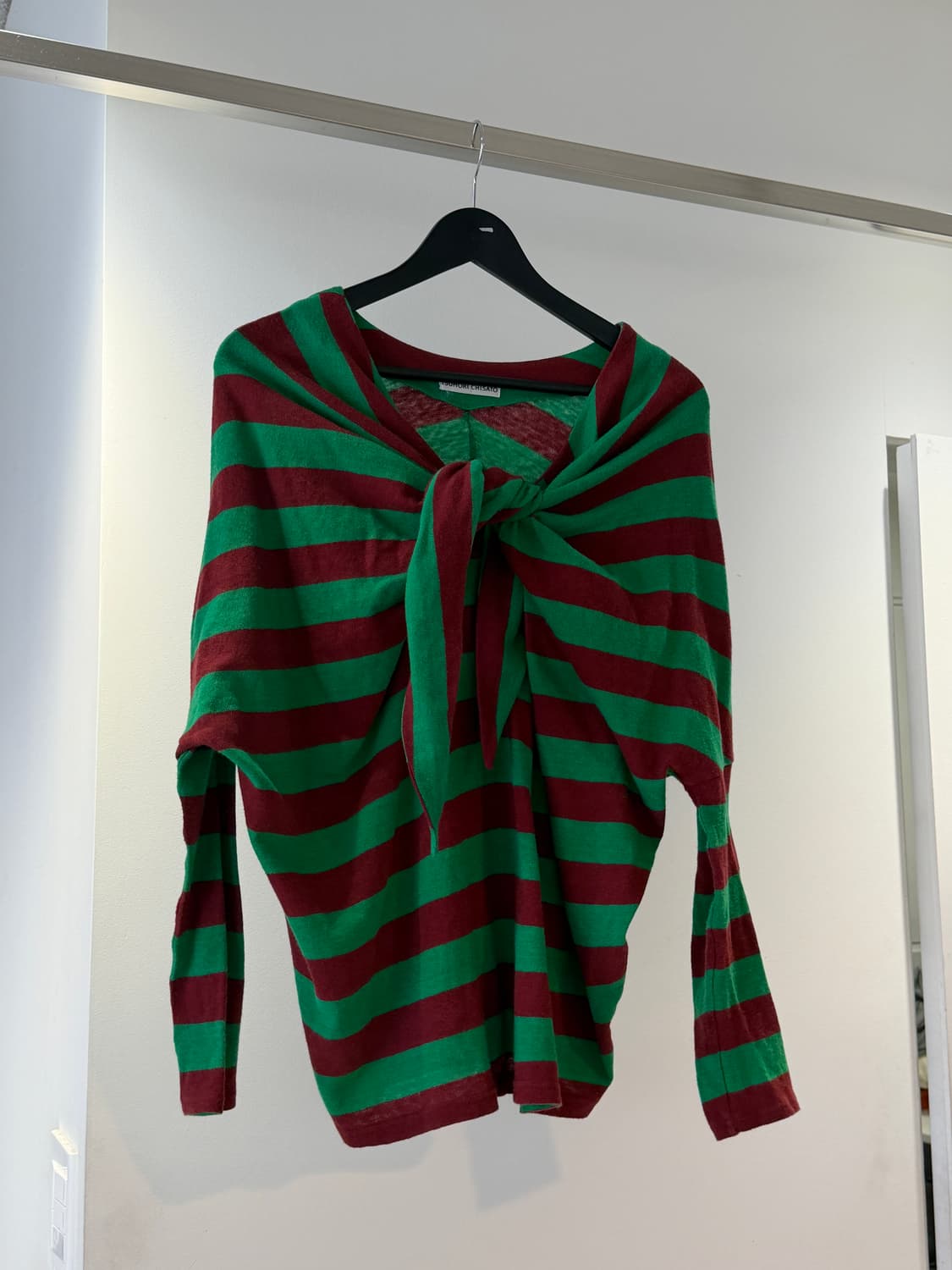 TSUMORI CHISATO 그린 와인 스트라이프 롱슬리브 상품이미지5