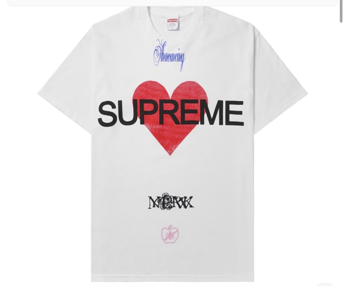 L) 슈프림 어나운싱 티셔츠 화이트 상품이미지1