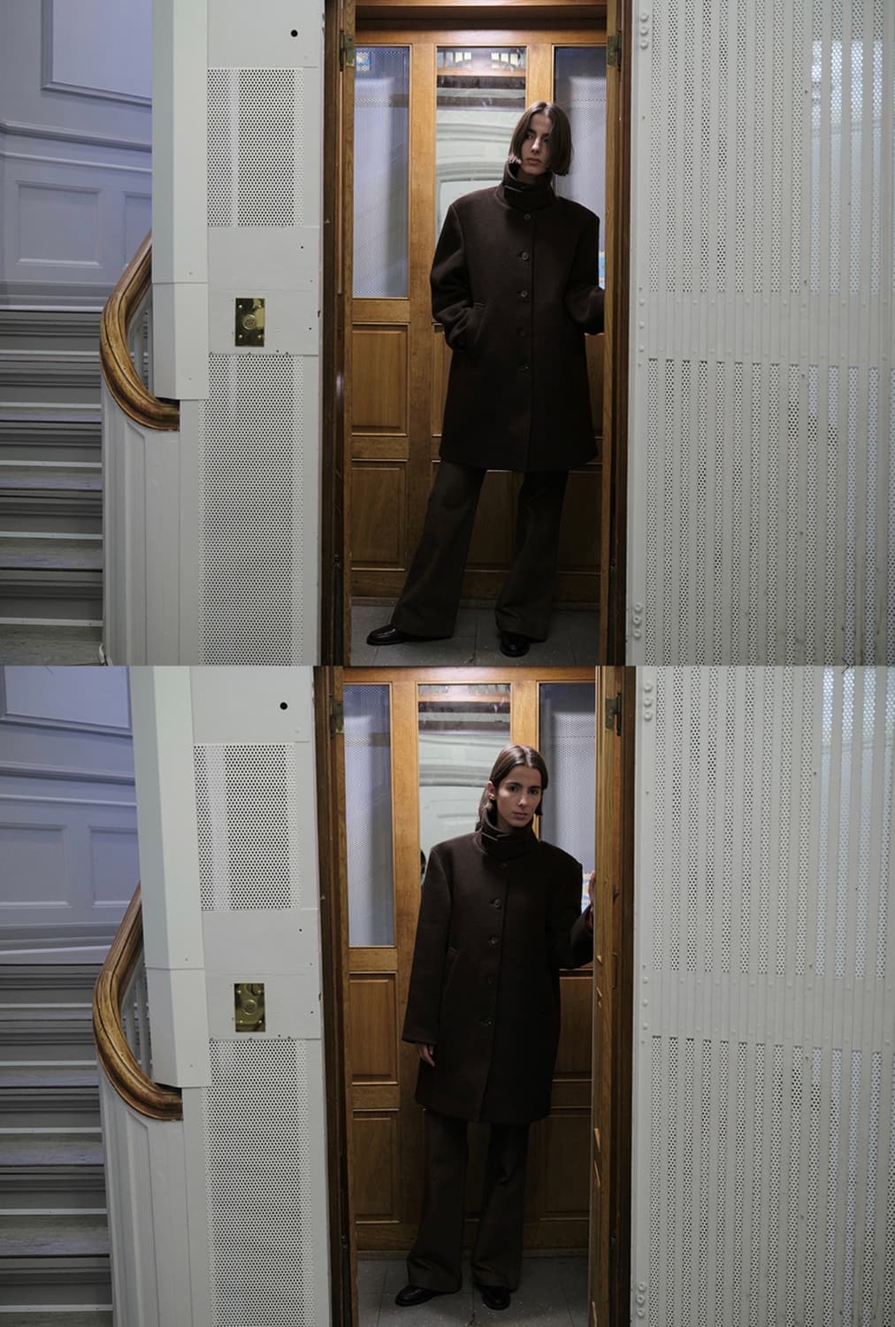 버뮬라 오버사이즈 싱글코트 브라운 상품이미지1